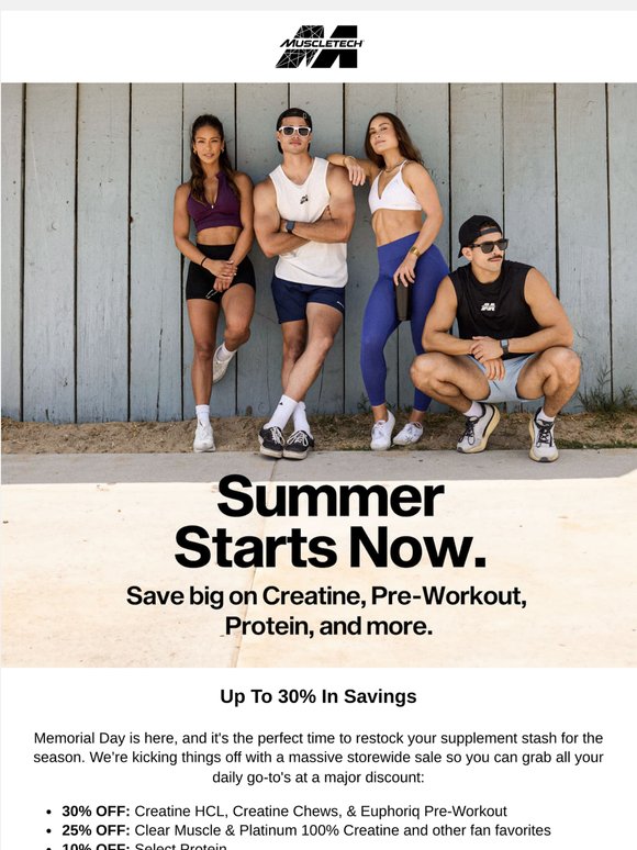 🇺🇸 Memorial Day Sale: Up to 30% off storewide!