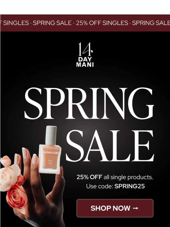 SPRING SALE: 25% OFF Singles