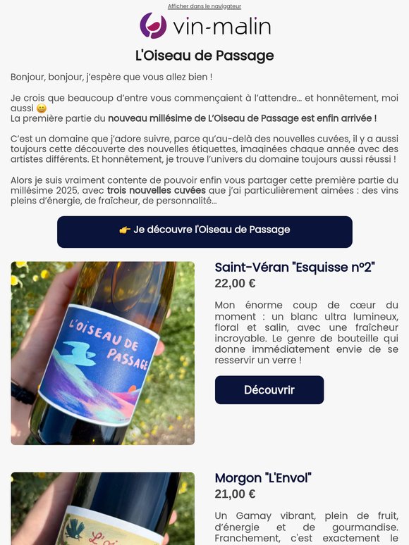 L’Oiseau de Passage est enfin arrivé🌞