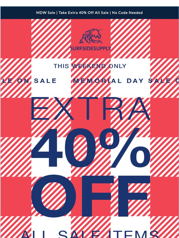 🇺🇸 Memorial Day Sale: Extra 40% Off