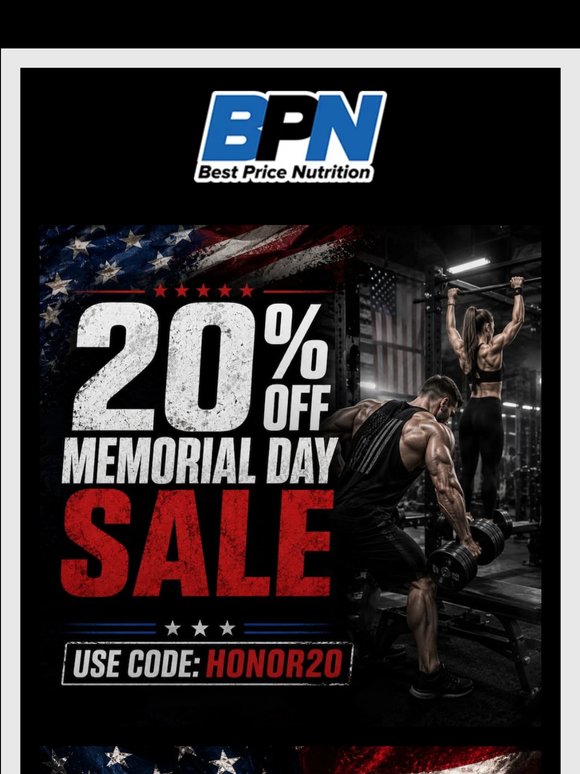 Memorial Day Blowout — Save 20% Sitewide