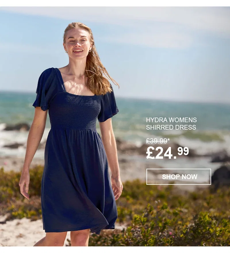 Hydra Womens Shirred Dress