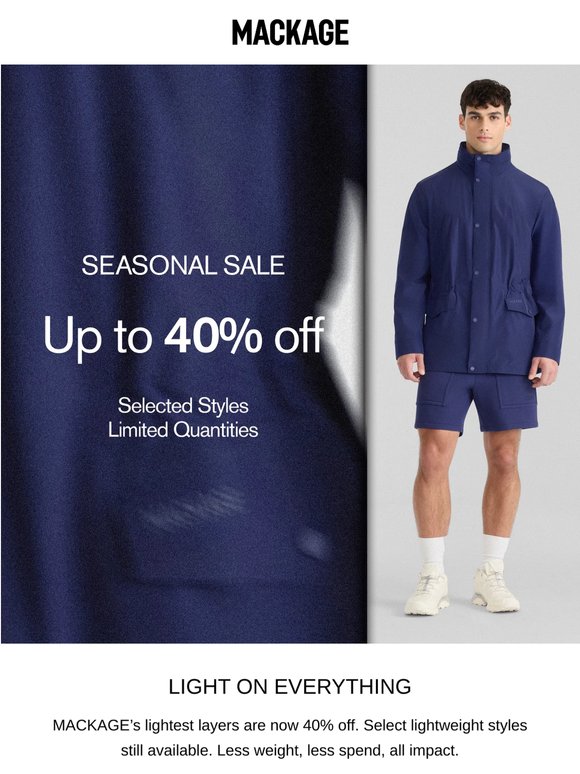 Sale Focus: Lightweight Jackets, For Less