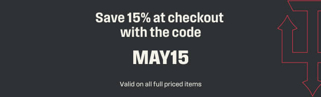 Save 15% with the code MAY15 - valid on all full priced items