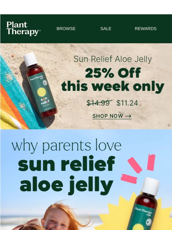 25% Off Sun Relief Aloe Jelly 🌞