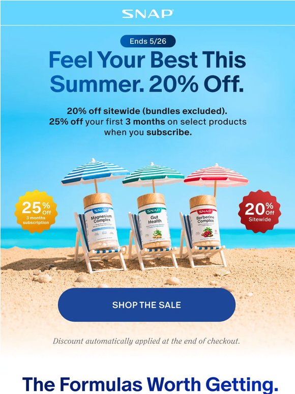 20% Off is Live! Go get yours.