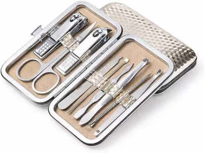 9pcs Nail Clippers Kit, Ultra Sharp Sturdy Fingernail Cutters Sol...