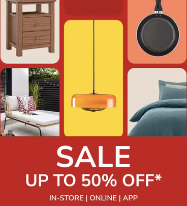 Upto 50% off Sale - Homeware, Furniture, Garden, Lighting,...