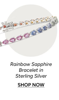 Rainbow Sapphire Bracelet in Sterling Silver. Shop Now.