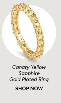Canary Yellow Sapphire Gold Plated Ring. Shop Now.