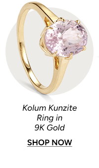 Kolum Kunzite Ring in 9K Gold. Shop Now.