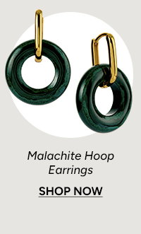 Malachite Hoop Earrings