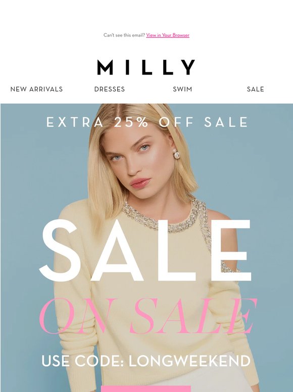 EXTRA 25% OFF SALE