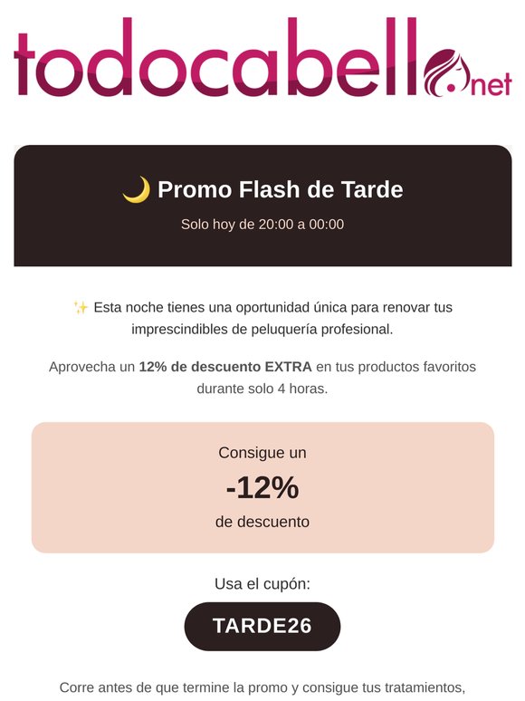 🌙 Solo esta noche: 12% DTO  ✨