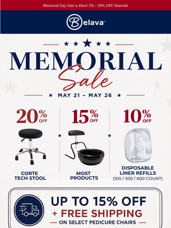 Memorial Day Savings ⭐ 5% - 20% Savings Sitewide