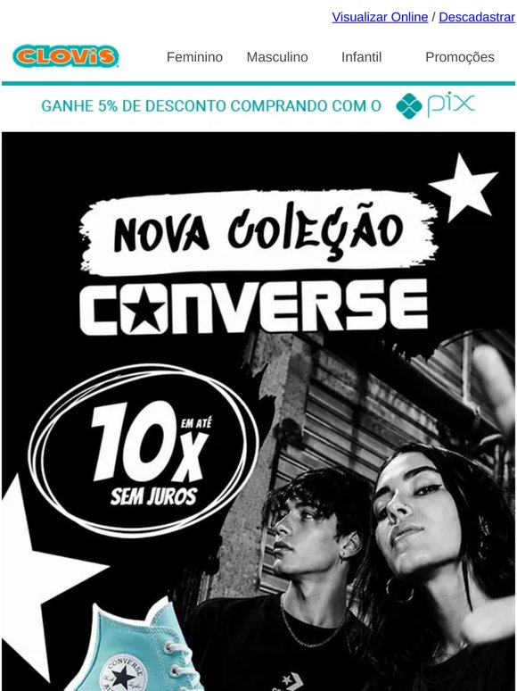 Novidades Converse: nacionais e importados em até 10x sem juros