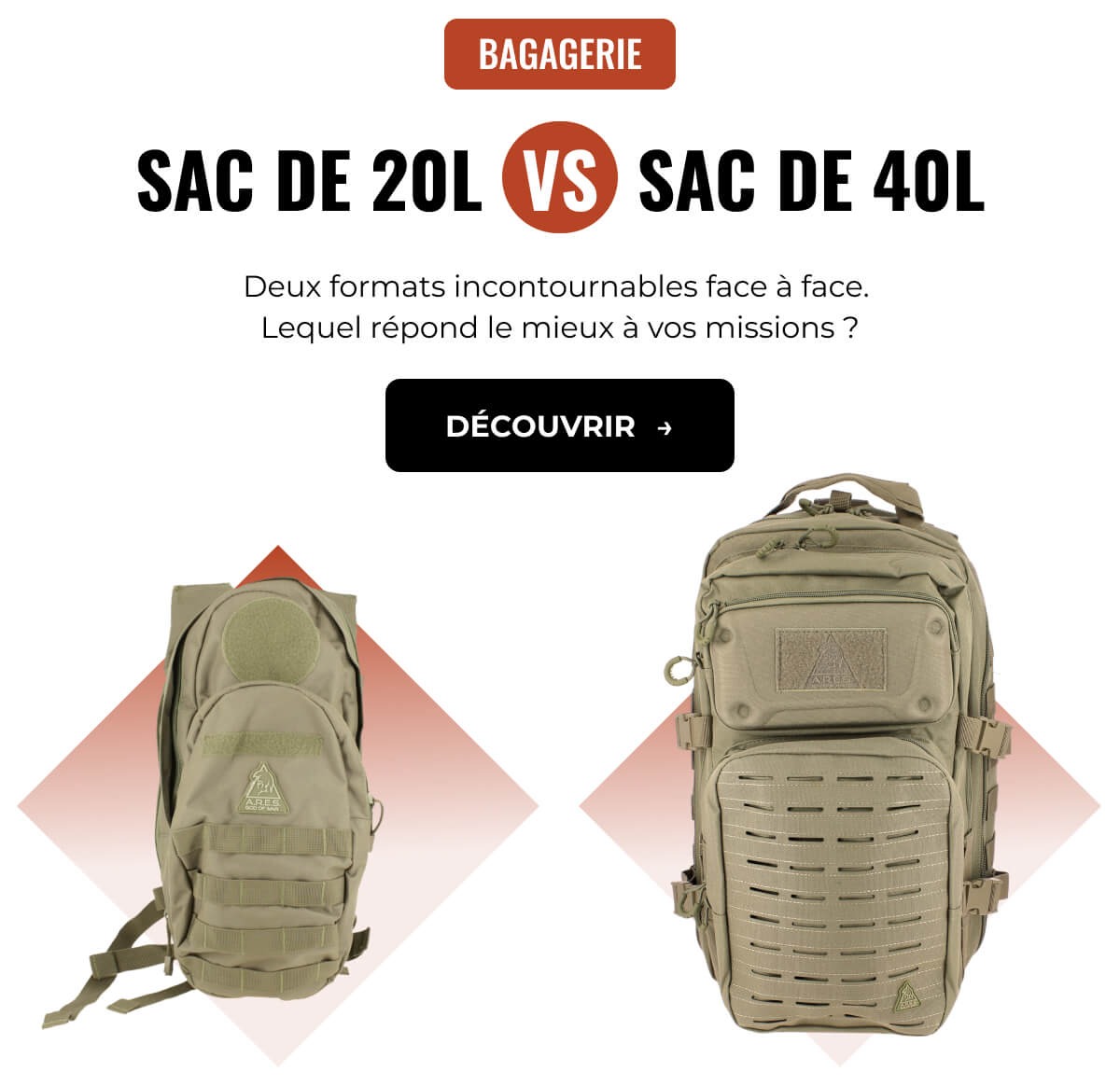 SAC DE 20L vs SAC de 40L 1