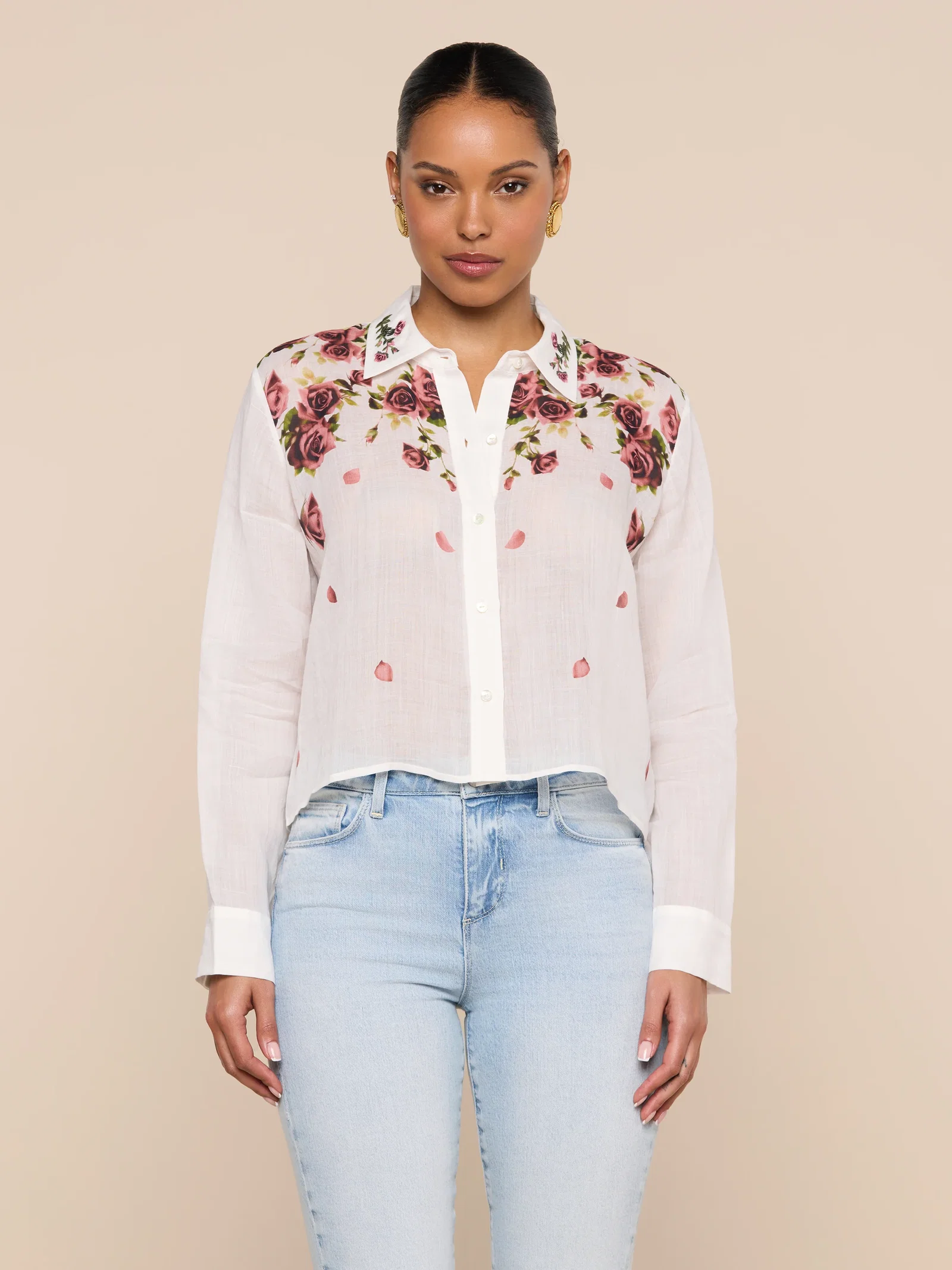 Image of  Philomena Blouse - Pink Rose Placement