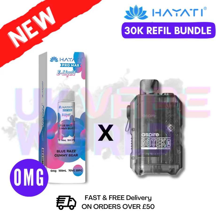 Blue Razz GB Hayati 30K Puff Zero Nicotine Vape Kit