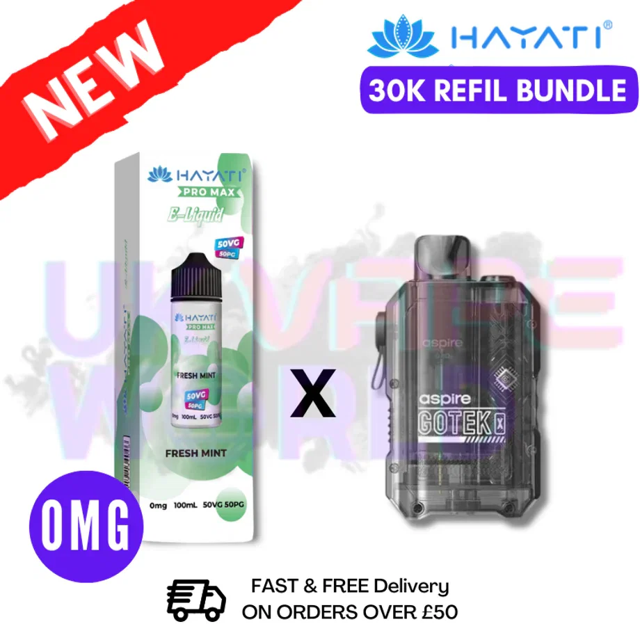 Fresh Mint Hayati 30K Puff Zero Nicotine Vape Kit