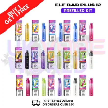 Elf Bar Plus 12 Prefilled Pod Kit - Buy 1 Get 1 FREE