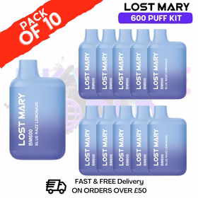 Blue Razz Lemonade Lost Mary 600 Puff Bars Pack Of 10 - ukvapeworld