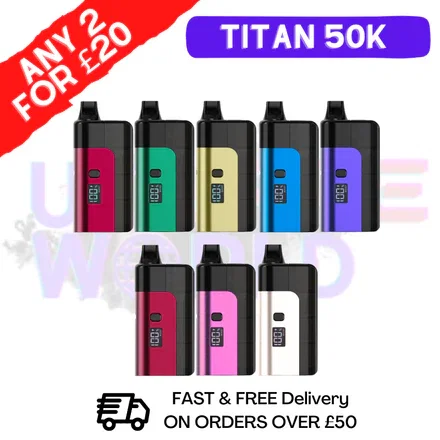 Titan 50K Prefilled 50000 Puff Pod Kit - 2 For £18