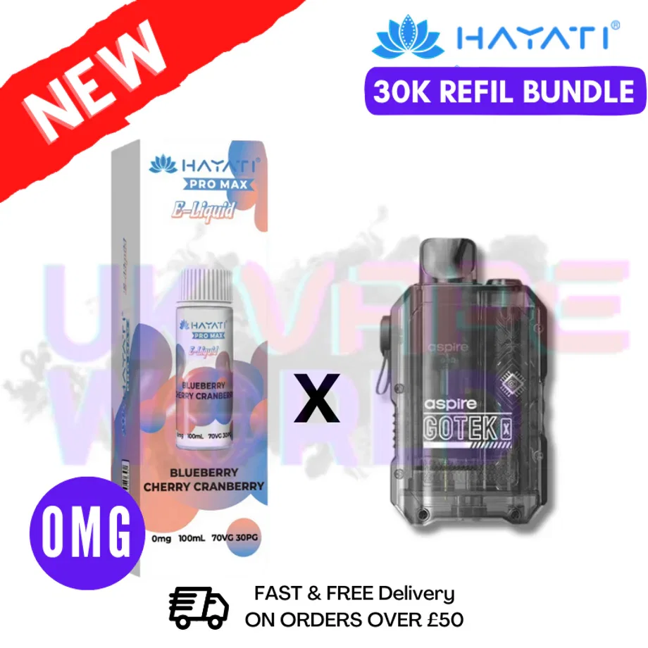 Blueberry Cherry Cranberry Hayati 30K Puff Zero Nicotine Vape Kit