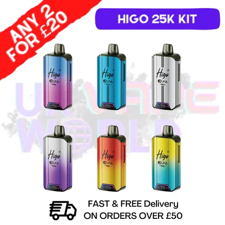 Higo 25K Alfa Pro 25000 Puff Pod Kit - 2 For £20
