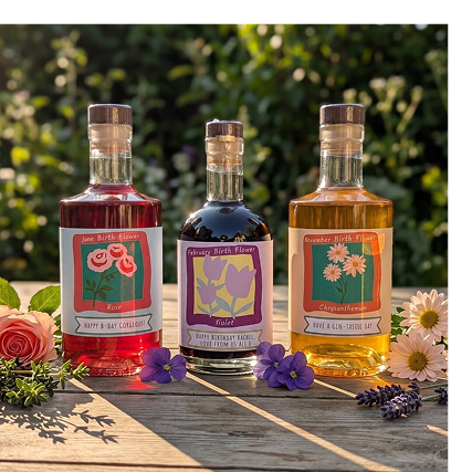 Personalised Birth Flower Gin
