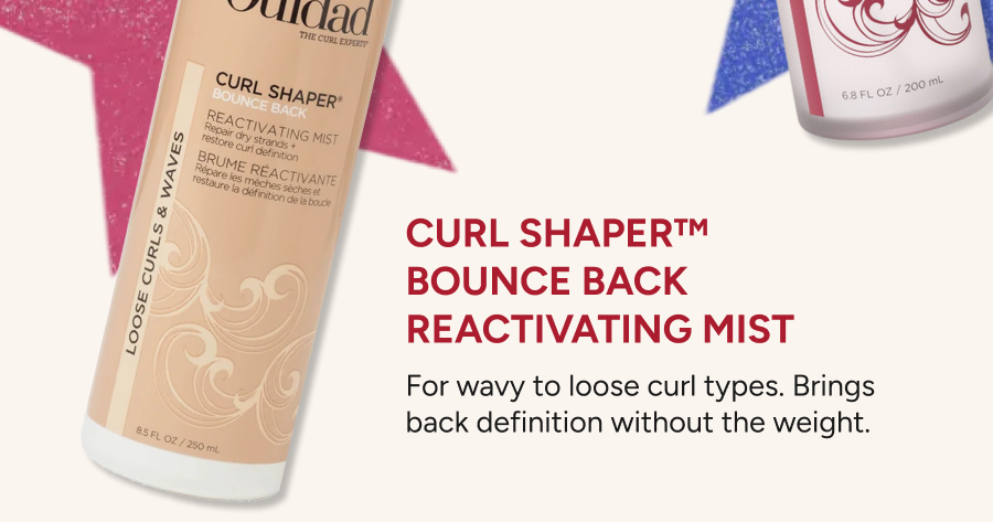 Curl Shaper Bounce Back Reactivating Mist brings back definition without the weight