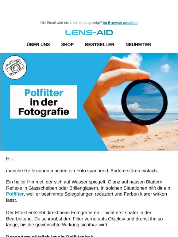 📸 Warum ein Polfilter deine Fotos sichtbar verbessert