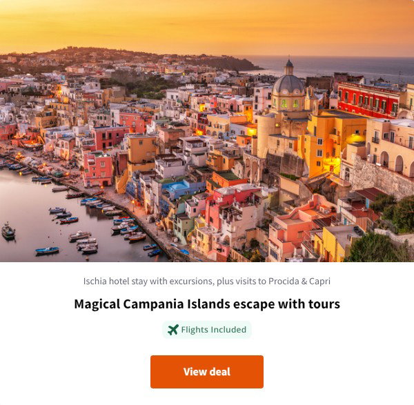 Magical Campania Islands escape with tours