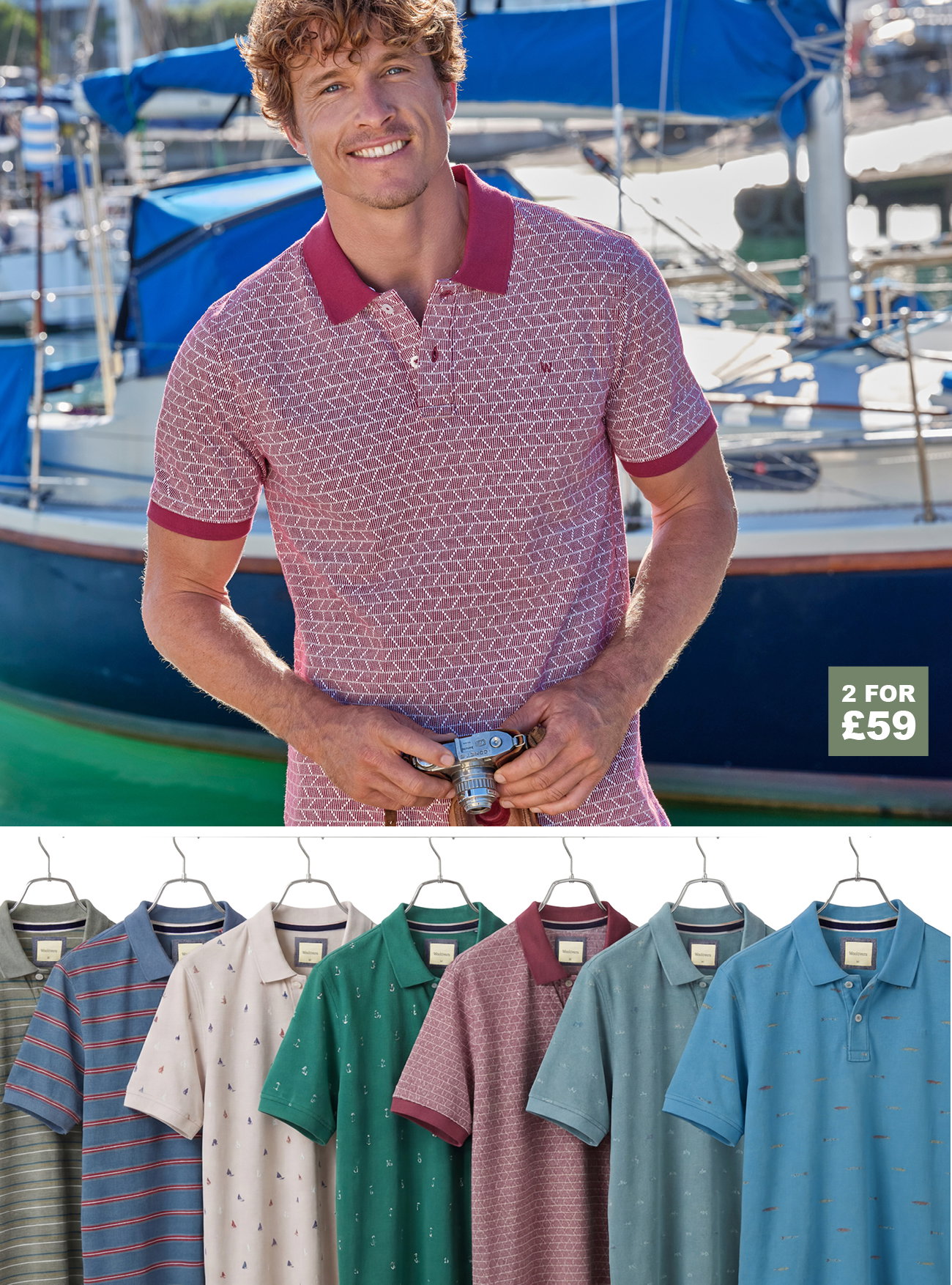 Mix and Match - 2 for £59 Cotton Polo Shirts
