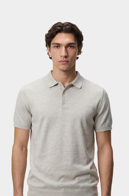 Scotland Blue Polo Knitted Grijs