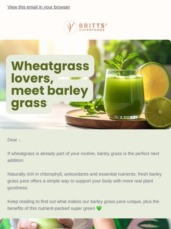 Wheatgrass lovers, meet BARLEY GRASS 💚