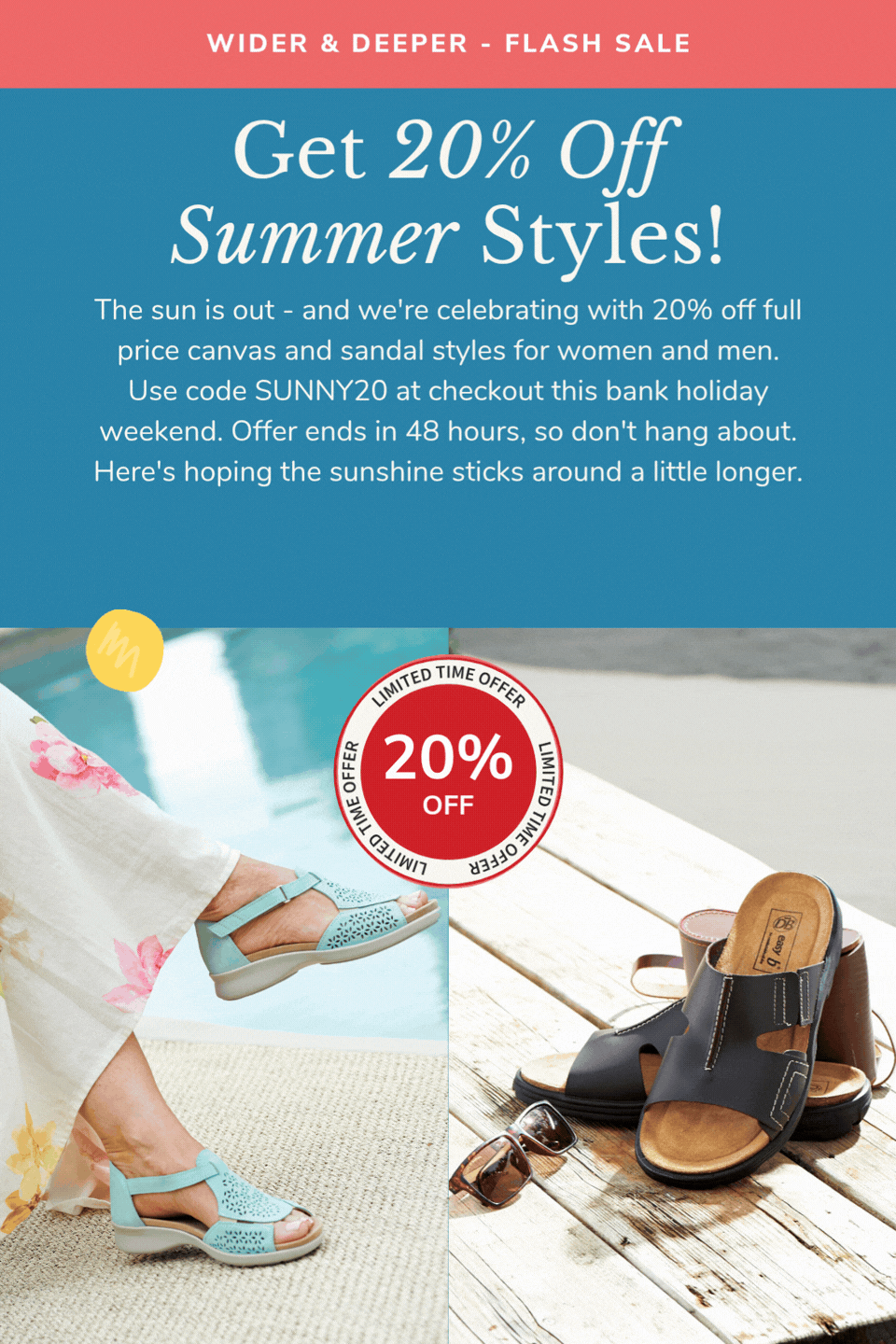 Get 20% off with code SUNNY20