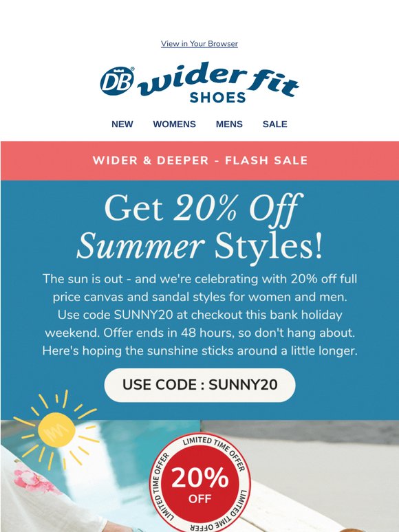 BANK HOLIDAY OFFER | Get 20% off Summer Styles! ⏰