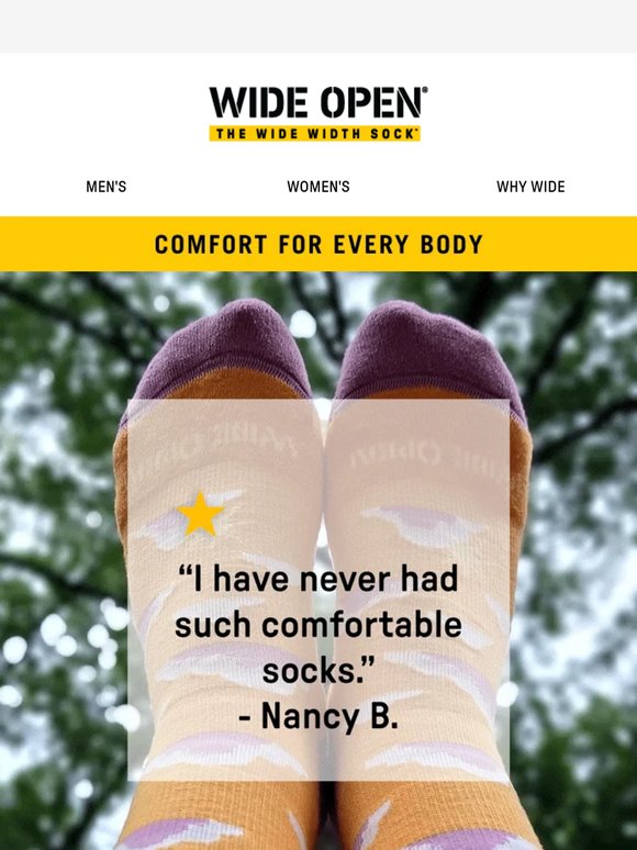"Finally a sock I can wear all day!" ⭐⭐⭐⭐⭐