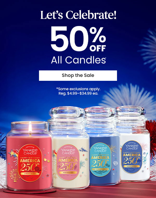 50% Off All Candles
