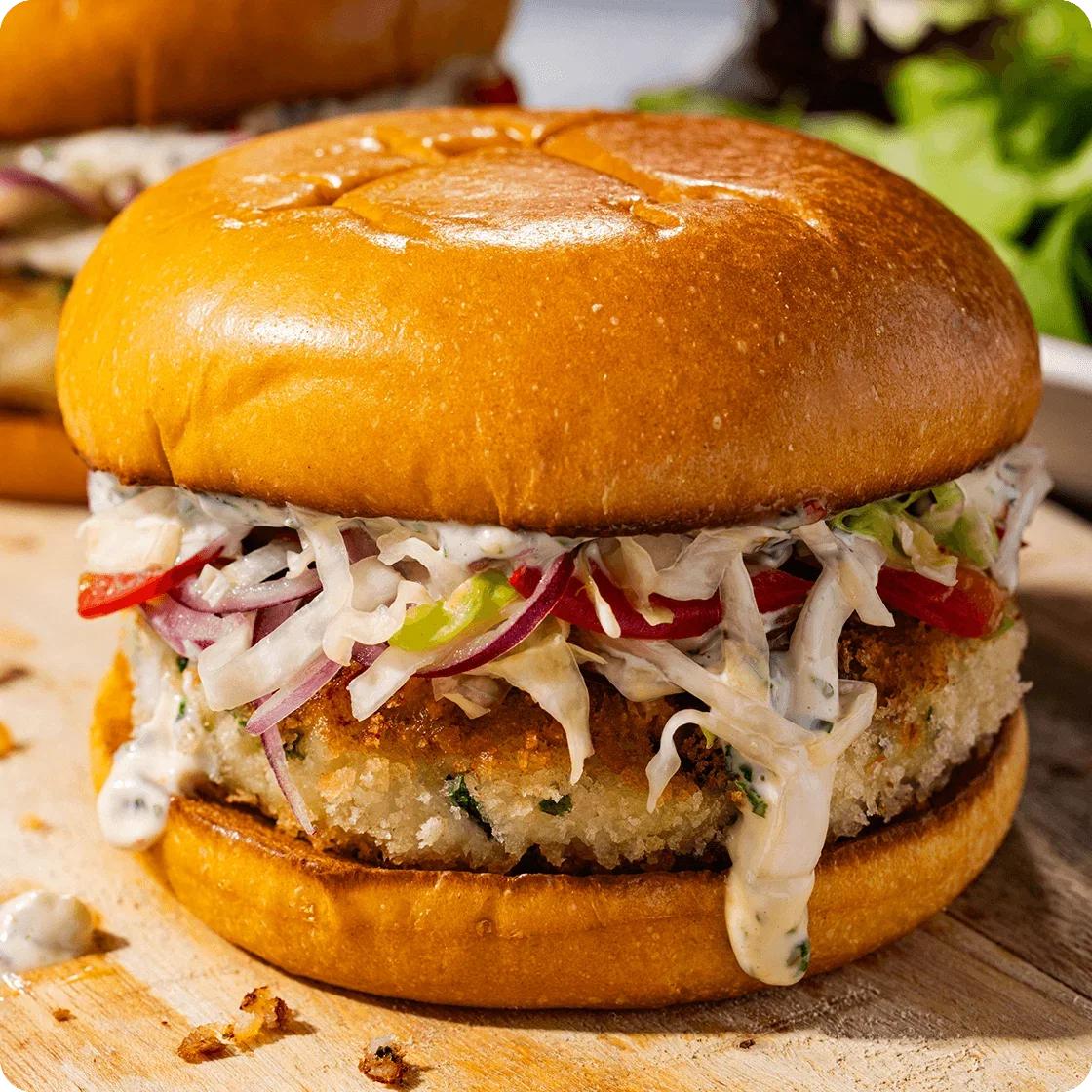 Crispy Fish Cake Sandwiches