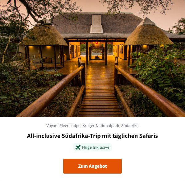 All-inclusive Südafrika-Trip mit täglichen Safaris