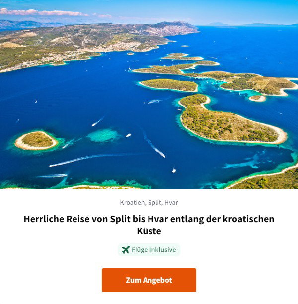 Herrliche Reise von Split bis Hvar entlang der kroatischen Küste