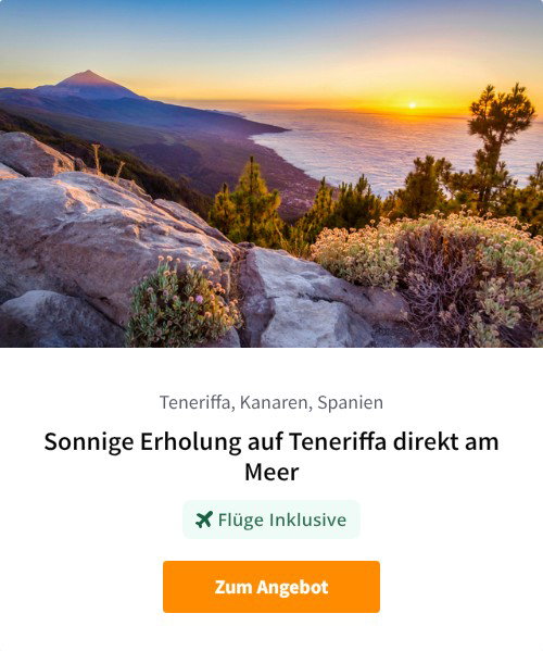 Sonnige Erholung auf Teneriffa direkt am Meer