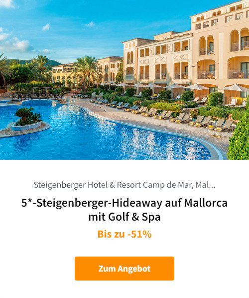 5*-Steigenberger-Hideaway auf Mallorca mit Golf &amp; Spa