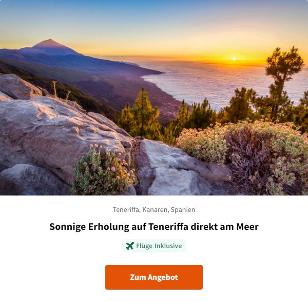 Sonnige Erholung auf Teneriffa direkt am Meer