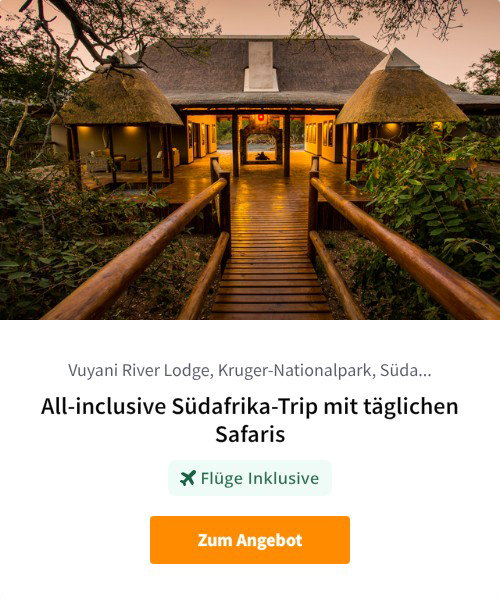 All-inclusive Südafrika-Trip mit täglichen Safaris