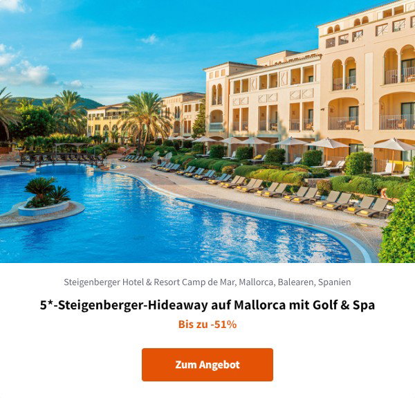 5*-Steigenberger-Hideaway auf Mallorca mit Golf &amp; Spa