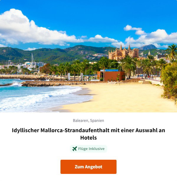 Idyllischer Mallorca-Strandaufenthalt mit einer Auswahl an Hotels