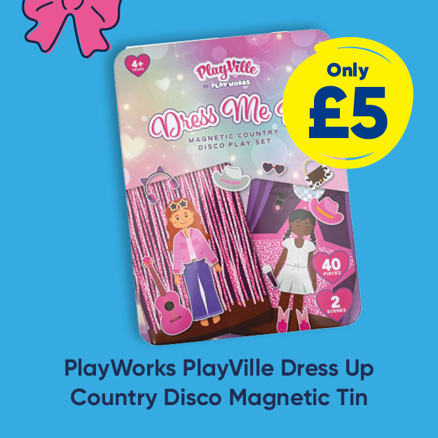 PlayWorks PlayVille Dress Up Country Disco Magnetic Tin only £5